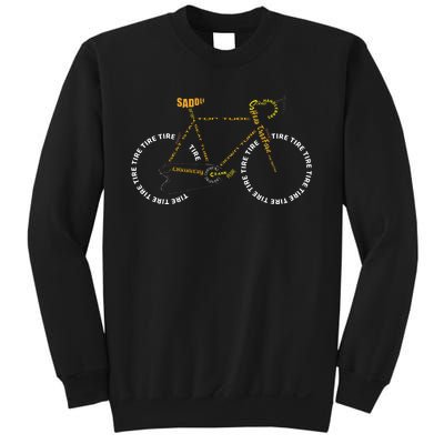 Bicycle Anatomy Cute Cycling Is Life Sweatshirt