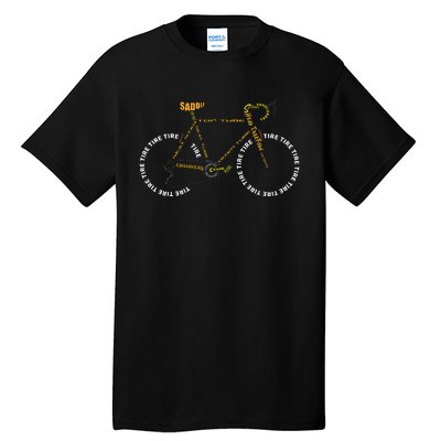 Bicycle Anatomy Cute Cycling Is Life Tall T-Shirt