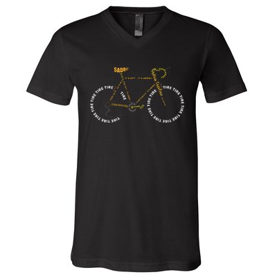 Bicycle Anatomy Cute Cycling Is Life V-Neck T-Shirt