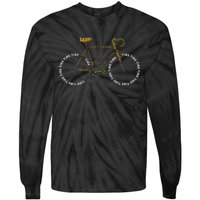 Bicycle Anatomy Cute Cycling Is Life Tie-Dye Long Sleeve Shirt