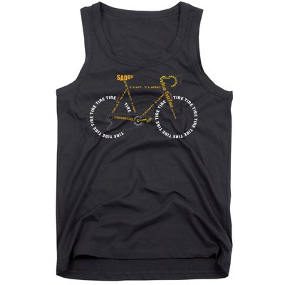 Bicycle Anatomy Cute Cycling Is Life Tank Top