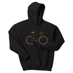 Bicycle Anatomy Cute Cycling Is Life Kids Hoodie