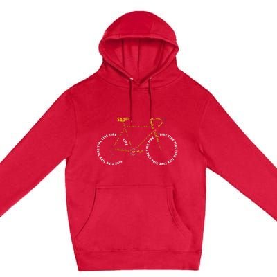 Bicycle Anatomy Cute Cycling Is Life Premium Pullover Hoodie