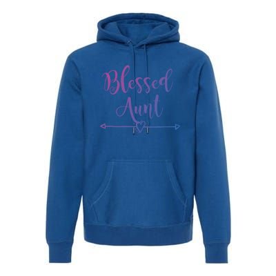 Blessed Aunt Cute Aunt Vibes For Best Auntie Gift Premium Hoodie