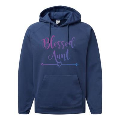 Blessed Aunt Cute Aunt Vibes For Best Auntie Gift Performance Fleece Hoodie