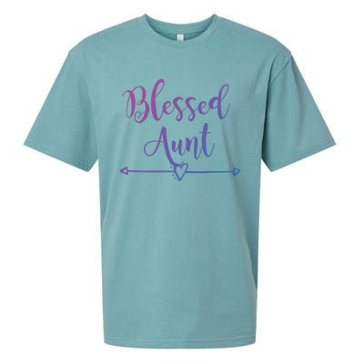 Blessed Aunt Cute Aunt Vibes For Best Auntie Gift Sueded Cloud Jersey T-Shirt