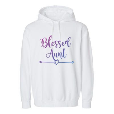 Blessed Aunt Cute Aunt Vibes For Best Auntie Gift Garment-Dyed Fleece Hoodie