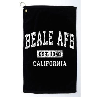 Beale Afb California Ca Vintage Athletic Sports Golf Towel