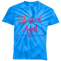 Blessed Aunt Cute Aunt Vibes For Best Auntie Gift Kids Tie-Dye T-Shirt