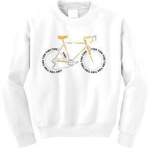 Bicycle Anatomy | Cute Cycling Is Life Gift Kids Sweatshirt