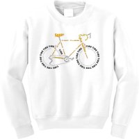 Bicycle Anatomy | Cute Cycling Is Life Gift Kids Sweatshirt