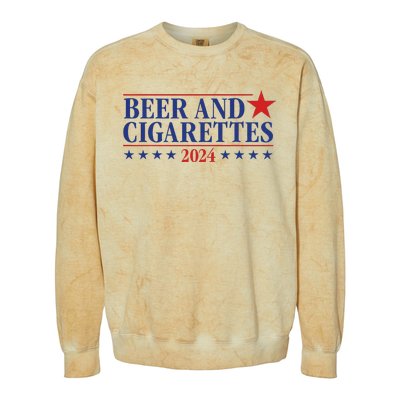 Beer And Cigarettes 2024 Colorblast Crewneck Sweatshirt