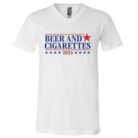 Beer And Cigarettes 2024 V-Neck T-Shirt