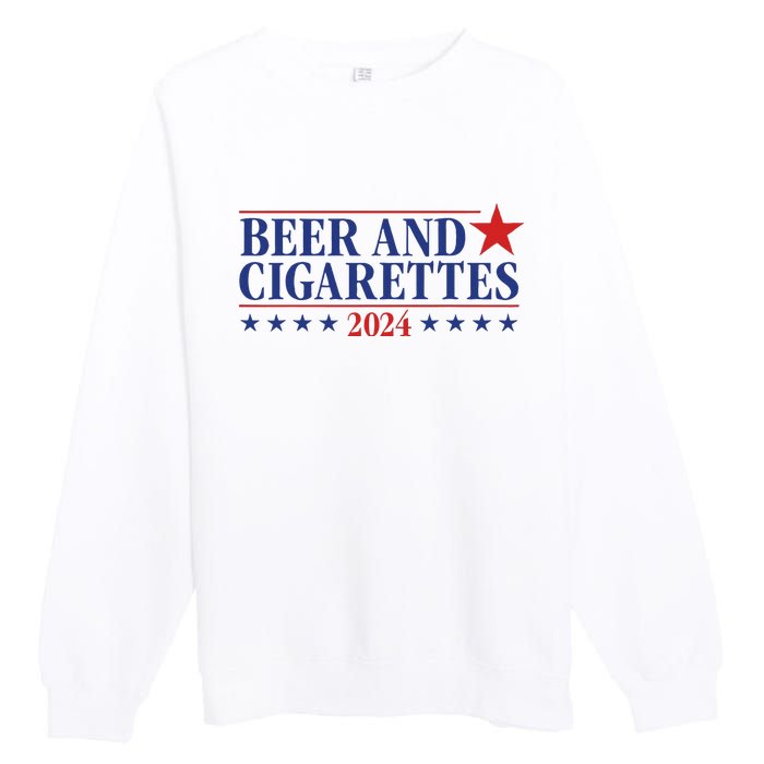 Beer And Cigarettes 2024 Premium Crewneck Sweatshirt