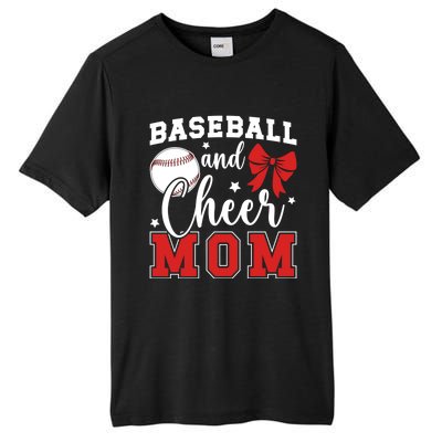 Baseball And Cheer Mom Cheerleader & Baseball Player Mom Tall Fusion ChromaSoft Performance T-Shirt