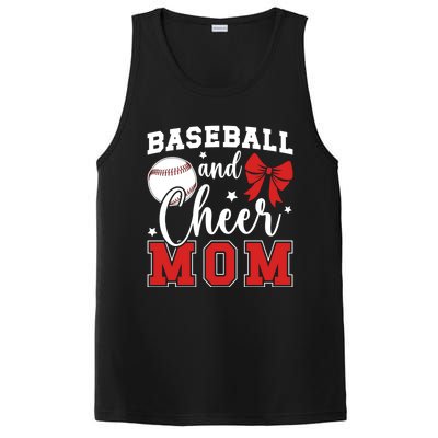 Baseball And Cheer Mom Cheerleader & Baseball Player Mom PosiCharge Competitor Tank