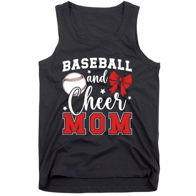 Baseball And Cheer Mom Cheerleader & Baseball Player Mom Tank Top