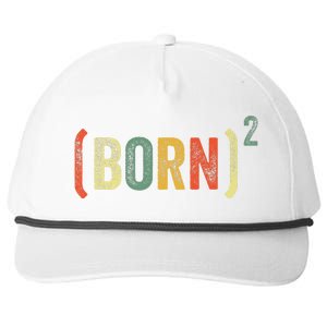 Born Again Christian Easter God Baptism Born Squared (Born)2 Snapback Five-Panel Rope Hat