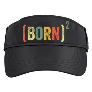 Born Again Christian Easter God Baptism Born Squared (Born)2 Adult Drive Performance Visor