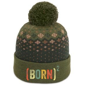 Born Again Christian Easter God Baptism Born Squared (Born)2 The Baniff Cuffed Pom Beanie