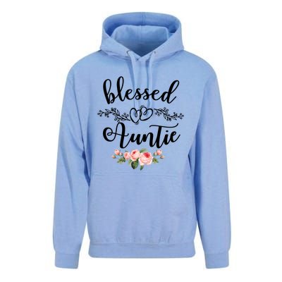 Blessed Auntie Cute Flower Auntie Gift Tee Gift Unisex Surf Hoodie