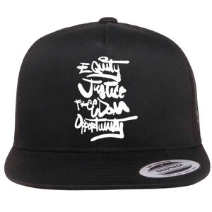 Be A Change Maker Justice Opportunity Flat Bill Trucker Hat