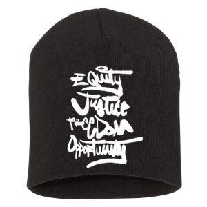 Be A Change Maker Justice Opportunity Short Acrylic Beanie