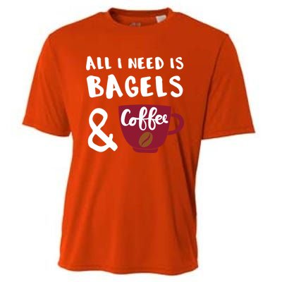 Bagels And Coffee Bagel Lover Gift Cooling Performance Crew T-Shirt