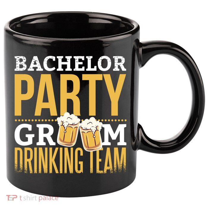 Bachelor Drinking Party 11oz C Handle Ceramic Mug
