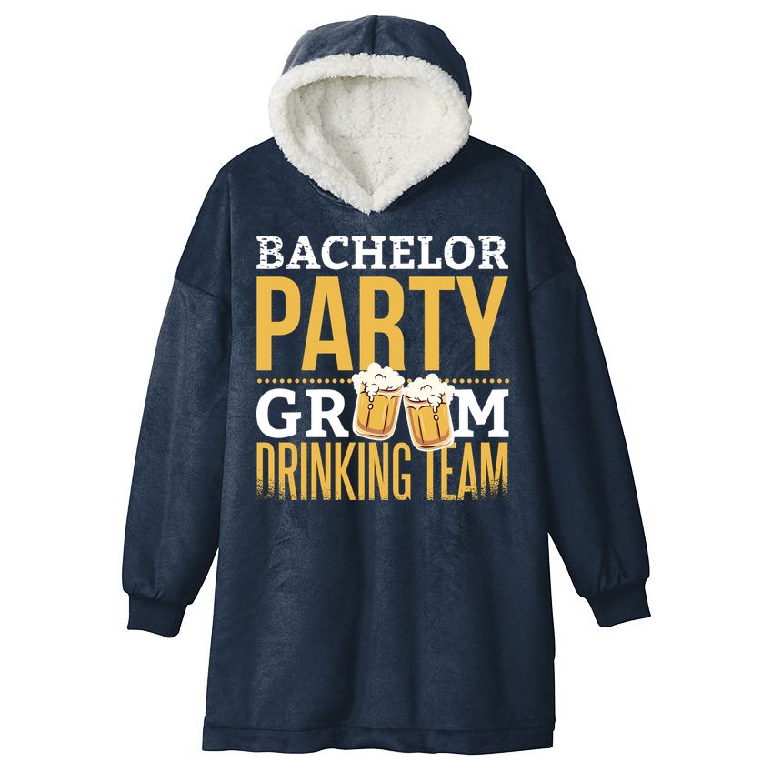 Bachelor Drinking Party Hooded Wearable Blanket