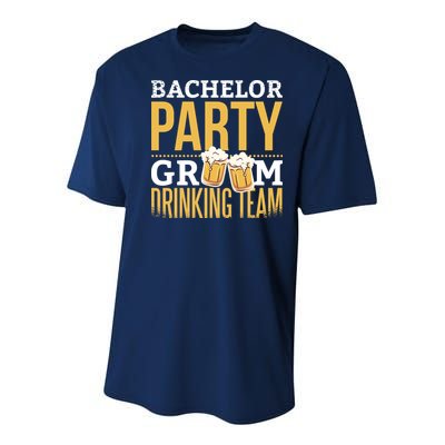Bachelor Drinking Party Youth Performance Sprint T-Shirt