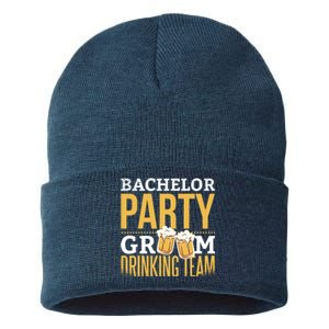 Bachelor Drinking Party Sustainable Knit Beanie