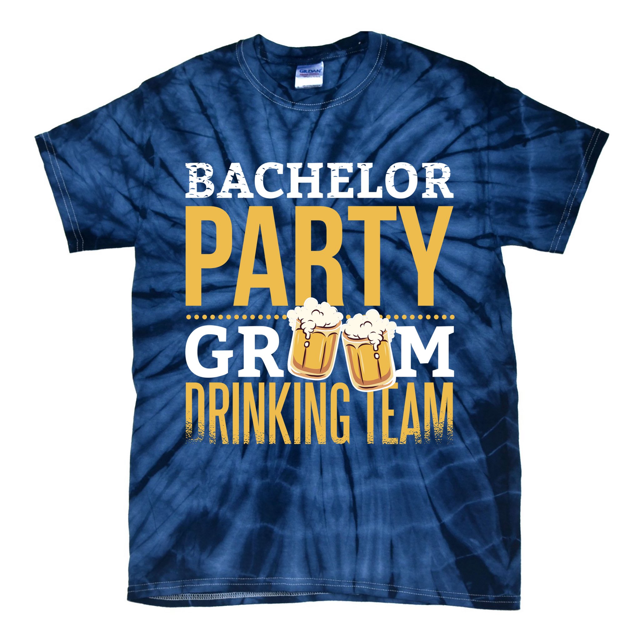 Bachelor Drinking Party Tie-Dye T-Shirt