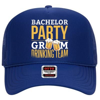 Bachelor Drinking Party High Crown Mesh Back Trucker Hat