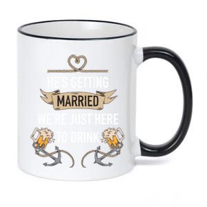 Bachelor Groom Drinking 11oz Black Color Changing Mug