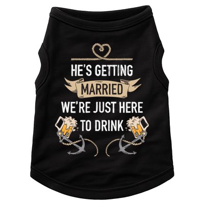 Bachelor Groom Drinking Doggie Tank