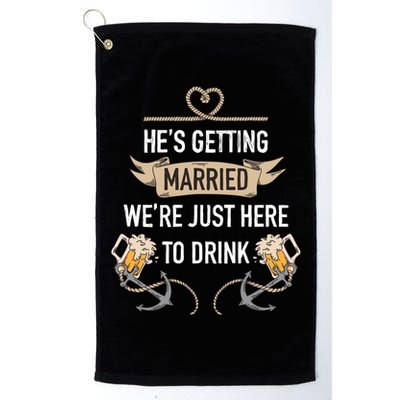 Bachelor Groom Drinking Golf Towel