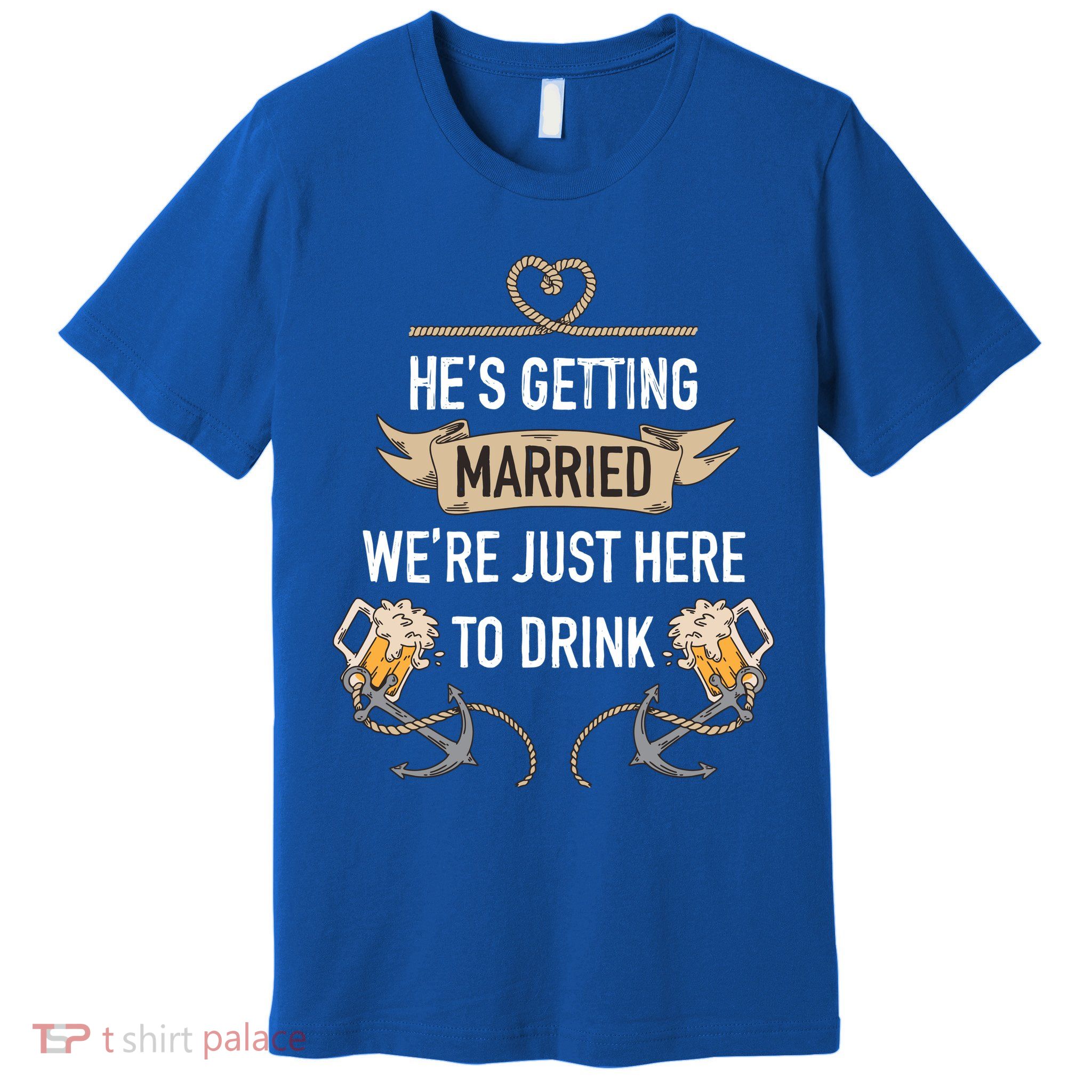 Bachelor Groom Drinking Premium T-Shirt