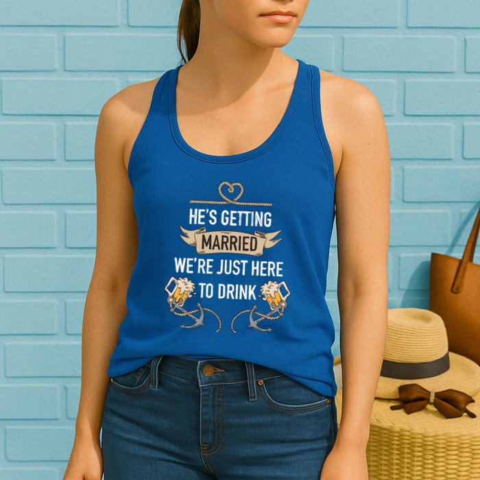 Bachelor Groom Drinking Womens Tank Top