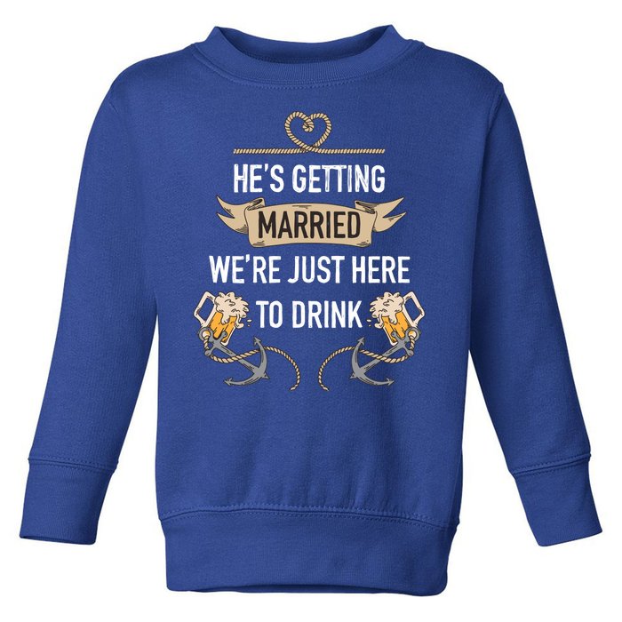 Bachelor Groom Drinking Toddler Sweatshirt