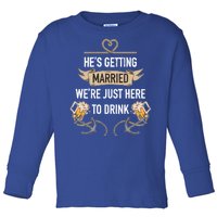 Bachelor Groom Drinking Toddler Long Sleeve Shirt