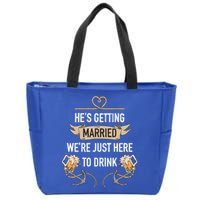 Bachelor Groom Drinking Zip Tote Bag