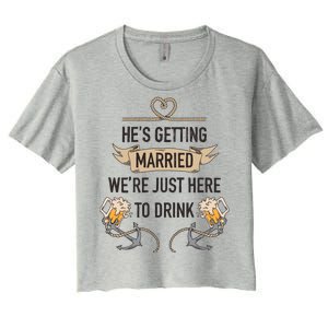 Bachelor Groom Drinking Women's Crop Top Tee