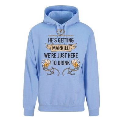 Bachelor Groom Drinking Unisex Surf Hoodie