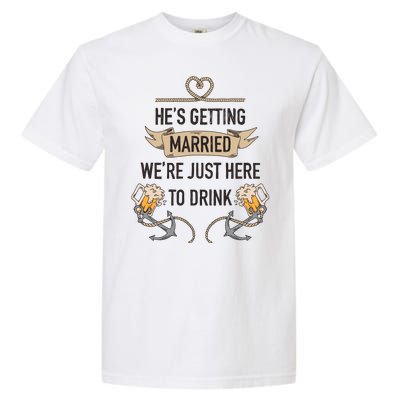 Bachelor Groom Drinking Garment-Dyed Heavyweight T-Shirt