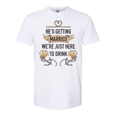 Bachelor Groom Drinking Softstyle CVC T-Shirt