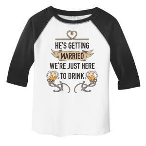 Bachelor Groom Drinking Toddler Fine Jersey T-Shirt