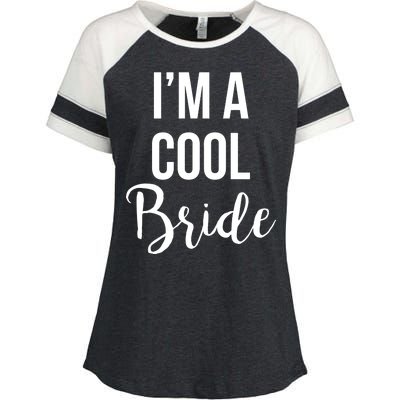 Bachelorette I'm A Cool Bride Enza Ladies Jersey Colorblock Tee