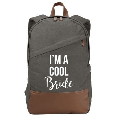 Bachelorette I'm A Cool Bride Cotton Canvas Backpack