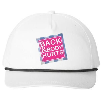 Back & Body Hurts Snapback Five-Panel Rope Hat